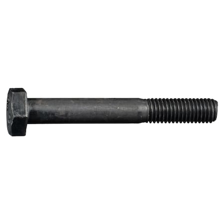 Midwest Fastener Class 10.9, M10-1.50 Hex Head Cap Screw, Plain Steel, 75 mm L, 4 PK 73808